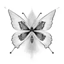 Butterfly with 888 tattoo design idea
