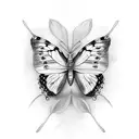 Butterfly with 888 tattoo design idea