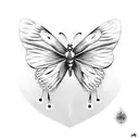 Butterfly with 888 tattoo design idea