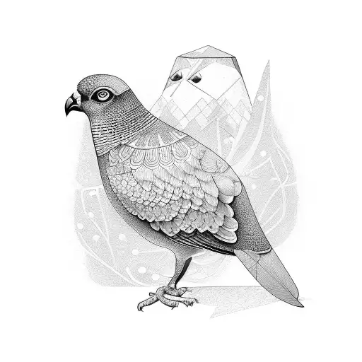 Shoulder Pigeons tattoo design idea