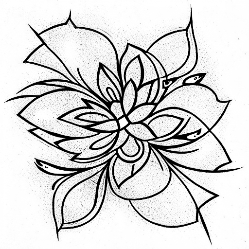Flower tattoo design idea