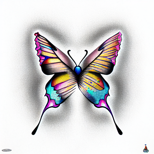 Rainbow butterflies temporary tattoos  Ducky Street