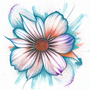 Flower tattoo design idea