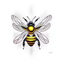 psychedelic honeybee  tattoo design idea