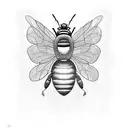 psychedelic honeybee  tattoo design idea