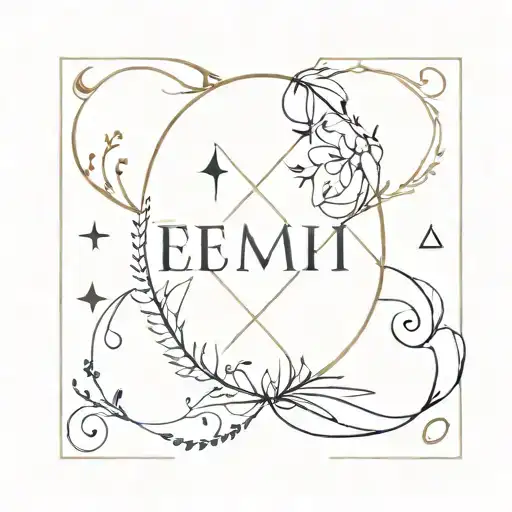 gemini capricorn virgo and sagittarius tattoo design idea