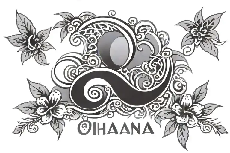simple Ohana hawaiian theme tattoo design tattoo design idea