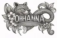 Ohana means family tattoo design idea