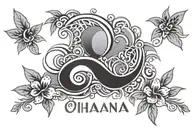 simple Ohana hawaiian theme tattoo design tattoo design idea