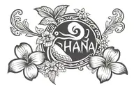 simple Ohana hawaiian theme tattoo design tattoo design idea