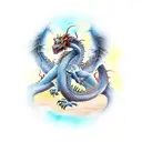 three headed Dragon tattoo design idea