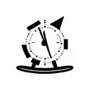 clock with gavel tattoo design idea