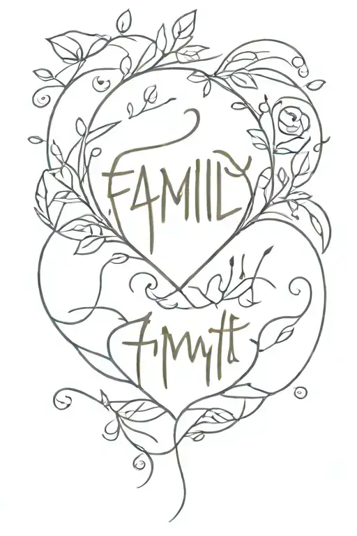 Family First tattoo design idea