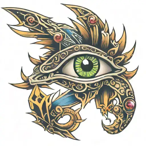 yu gi oh eye tattoo design idea