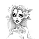Emily Corpse bride  tattoo design idea