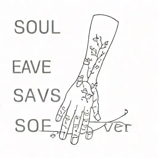  "Soul departs; love stays forever." tattoo design idea