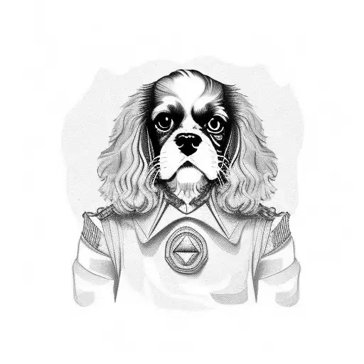 king charles cavalier spaniel tattoo design idea