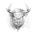 droughtmaster bull outline tattoo design idea
