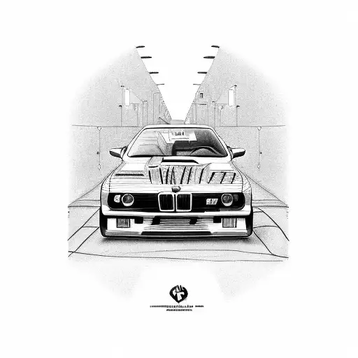 Los angeles, bmw e30 m3, route 66, 2pac, n.w.a, palms tattoo design idea