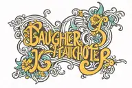 daughter name tattoo design idea