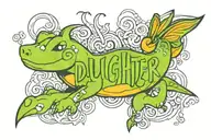 daughter name tattoo design idea