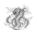 tree dragons , flames and dracarys tattoo design idea