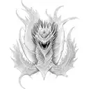 tree dragons , flames and dracarys tattoo design idea