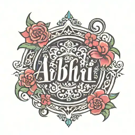 abhi name logo tattoo design idea