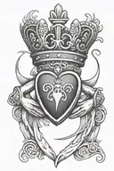claddagh ring tattoo design idea