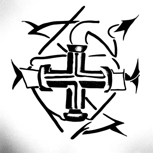 Alchemy Cross from Full metal alchemist  tattoo design idea