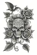 power and strength courage tattoo design idea