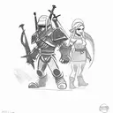 Video game concept art. The Witcher, halo, super Mario, legend of Zelda, Pokémon, Skyrim, the last of us tattoo design idea