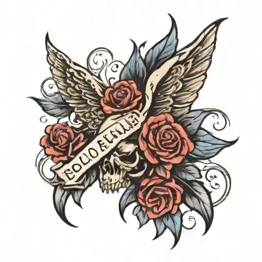 born alone die alone tattoo design idea