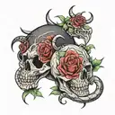 born alone die alone tattoo design idea
