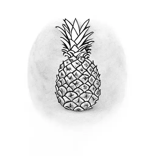 pineapple tattoo design idea