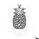 pineapple tattoo design idea