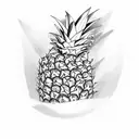 pineapple tattoo design idea