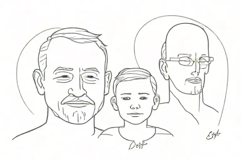 Son. Dad. Grandpa tattoo design idea