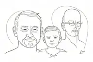 Son. Dad. Grandpa tattoo design idea