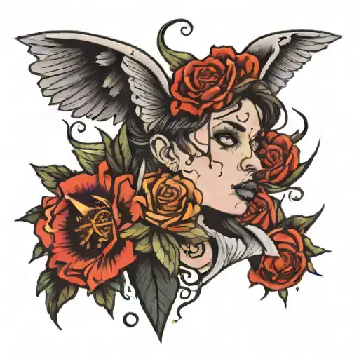 In moments of crisis panic does nothing tattoo design idea