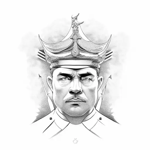 A great leader and a peaceful ruler tattoo design idea