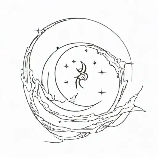 moon, betrayal acceptance vulnerability' symbolizing tattoo design idea