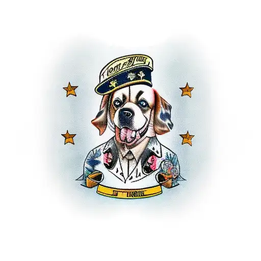 memorial for a dog  tattoo design idea