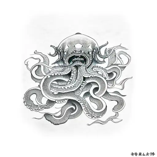 kraken tattoo design idea