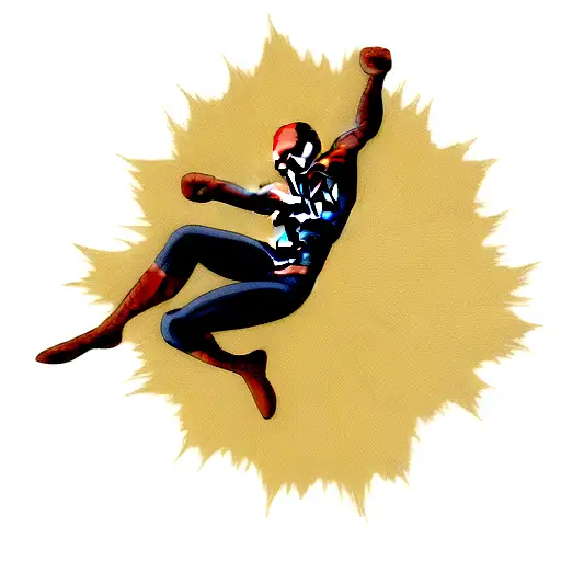 spider-man saving bart simpson in code geas tattoo design idea