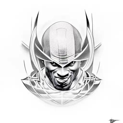 kobe bryant and xmen gambit tattoo design idea