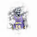 kobe bryant and xmen gambit tattoo design idea