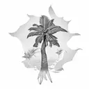 Palm Tree tattoo design idea