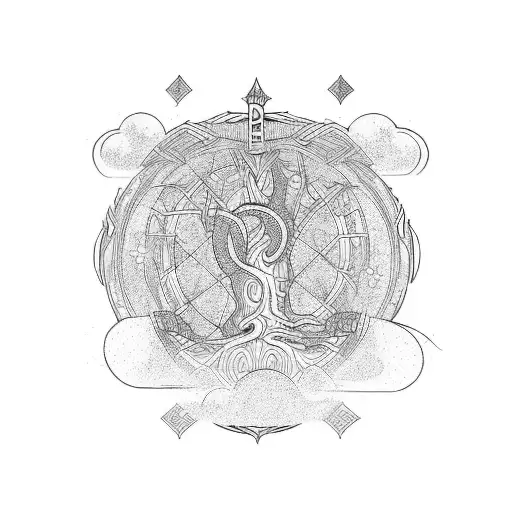 Yggdrasil thor tattoo design idea
