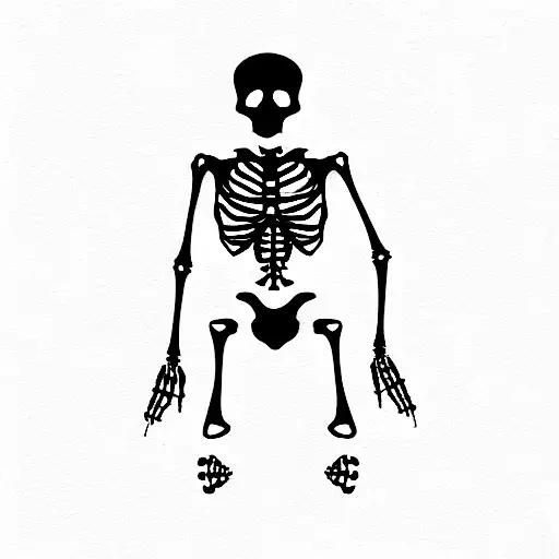 Skeleton in a loop  tattoo design idea